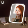 Intelligent Portable Desktop Ladies Makeup Light Adjustable Women Girls Rectangle Mirrors