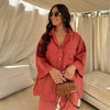 New Summer And Autumn Cotton And Linen Women's Suit Two-piece Set