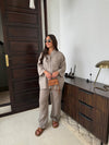 New Summer And Autumn Cotton And Linen Women's Suit Two-piece Set