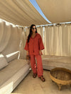 New Summer And Autumn Cotton And Linen Women's Suit Two-piece Set