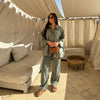 New Summer And Autumn Cotton And Linen Women's Suit Two-piece Set