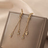 Star Smooth Tassel Earrings With A Female Niche Design, Five Pointed Star Earrings, Simple And Fresh Earrings