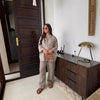 New Summer And Autumn Cotton And Linen Women's Suit Two-piece Set