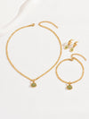 Necklace Women's Retro Emerald Earrings Niche Suit