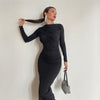 Slim Fit High Class Elegant Long Sheath Dress Women