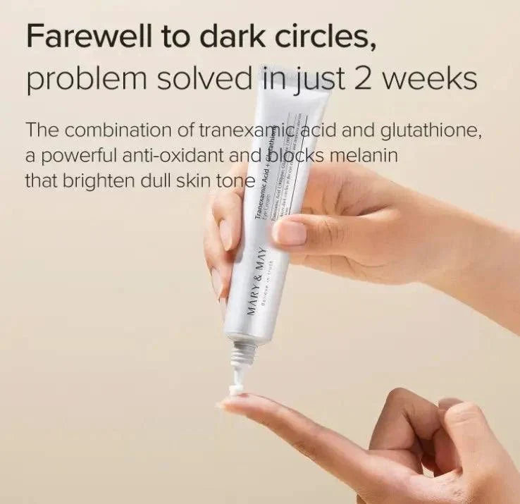 [Mary&May] Tranexamic Acid + Glutathione Eye Cream 30ml –100% Authentic Korean Skincare in Pakistan | Official K-Beauty Seller