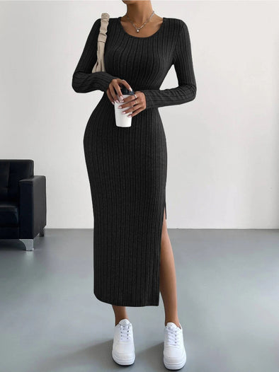 Knitted Long Dress Women's Clothing