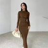 Slim Fit High Class Elegant Long Sheath Dress Women